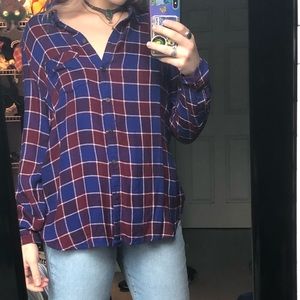 Lucky Brand Purple & Blue  Flannel